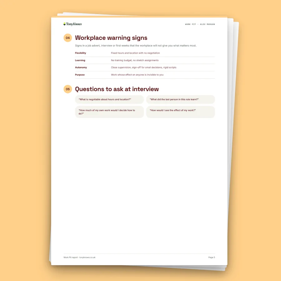 Workplace warning signs and questions to ask at interview